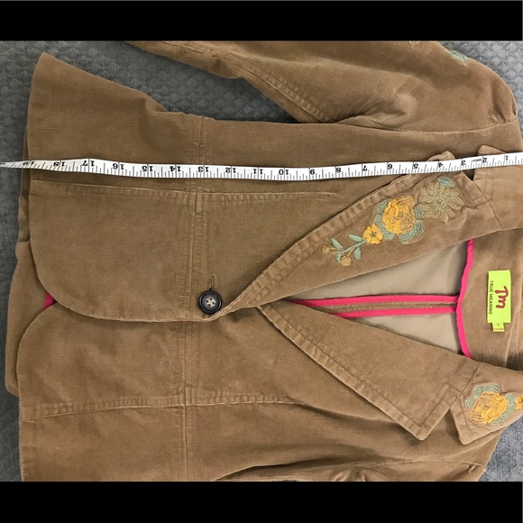 True Meaning fitted embroidered corduroy blazer - Picture 7 of 8